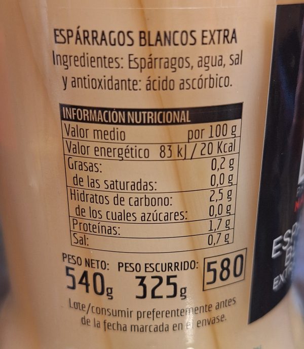 Espárragos de Navarra - 8/12 cristal - Asensio - Imagen 3