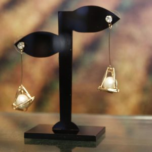 Pendientes perla - color oro rosa