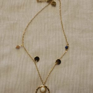 Gargantilla acero - dorada