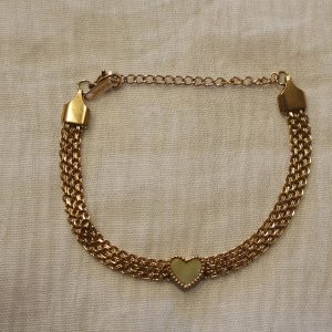 Pulsera corazón - color oro rosa