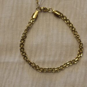 Pulsera eslavones acero - dorada